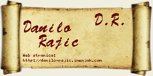 Danilo Rajić vizit kartica